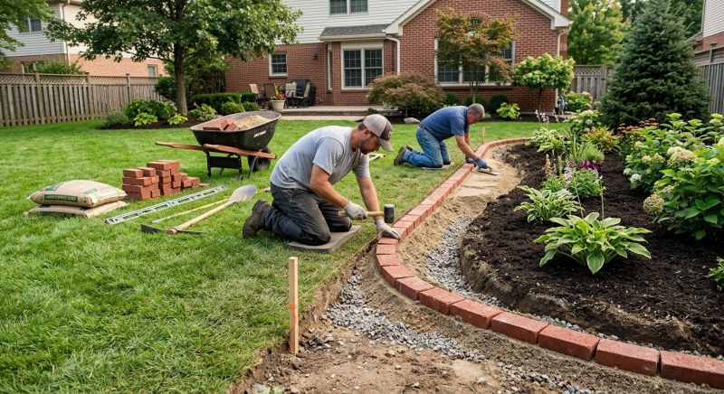 Brick Border Installation in Boston, MA
