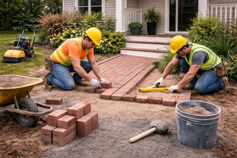 Brick Border Installation in Fairfield County, CT
