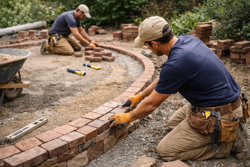Brick Hardscape Installation in West Hartford, CT