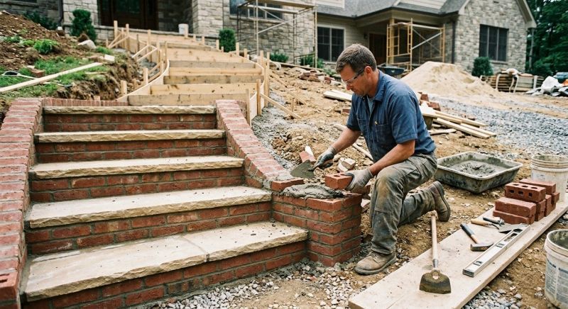 Masonry Steps Installation in Boston, MA