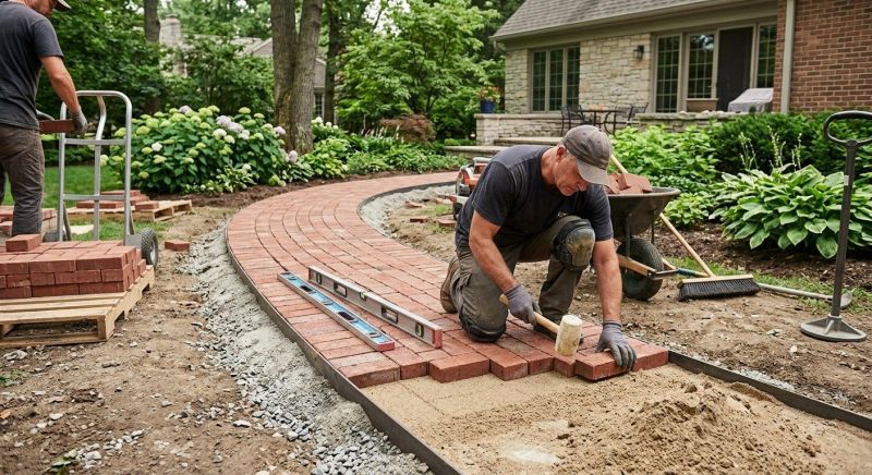 Brick Hardscape Installation in Boston, MA