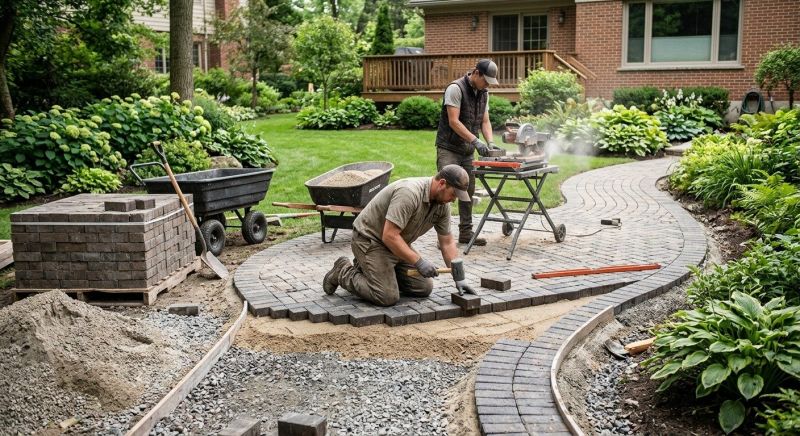 Brick Hardscape Installation in Boston, MA