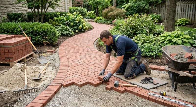 Brick Hardscaping Installation in Fairfield County, CT