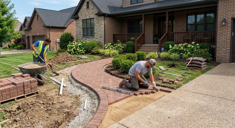 Brick Landscaping Installation in West Hartford, CT