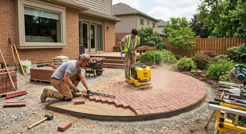 Brick Patio Installation in West Hartford, CT