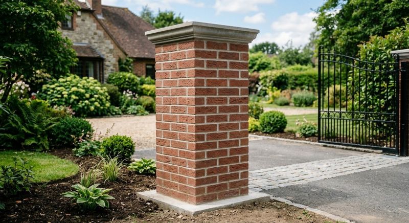 Brick Pillar Installation in Medina, OH