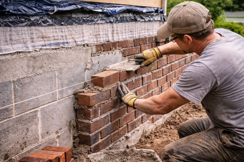 Brick Pillar Installation in Medina, OH
