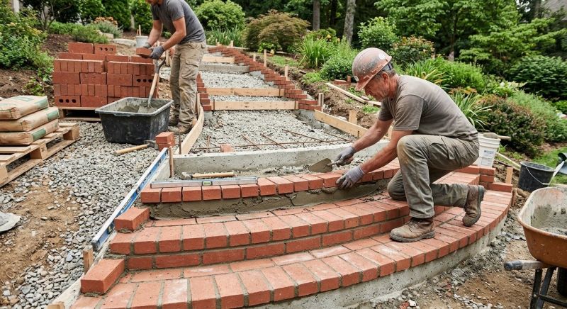 Brick Stairs Installation in Boston, MA