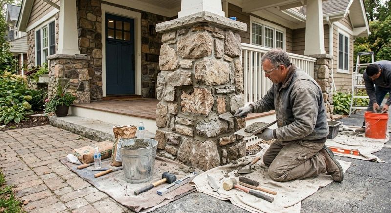 Stone Column Repair in Cleveland, OH