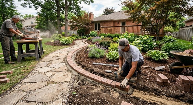 Stone Edging Installation in Boston, MA