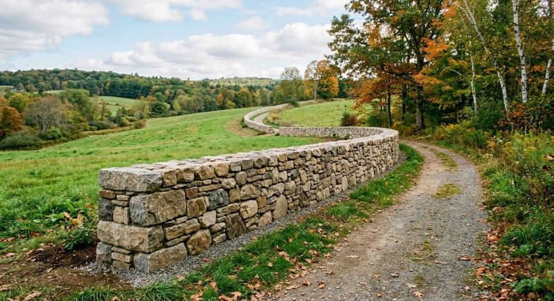 Stone Wall Replacement in Worcester, MA